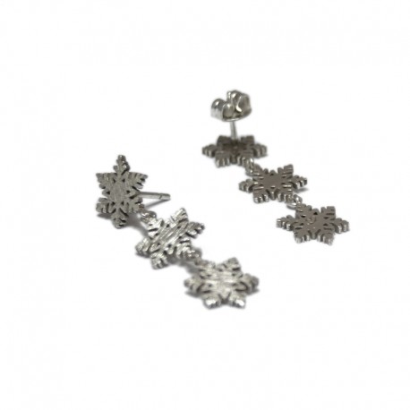 Tri Snowflake Earrings 003