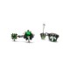 Pendientes compuestos Request en plata de ley