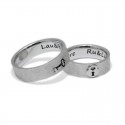 Key and Lock Wedding Rings