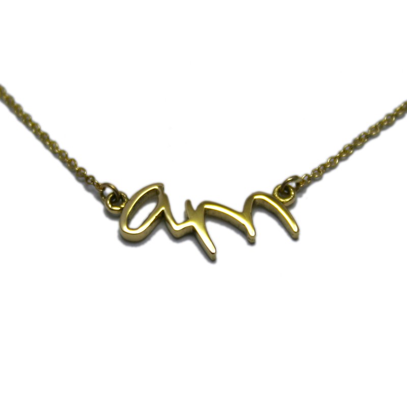 repentinamente maleta Leer Collar con iniciales personalizado en oro 18kt | Comprar online en  MeriTomasa