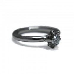 Small Flow Illusion Ring in White Gold