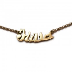 Name Necklace :: Júlia with gold bath