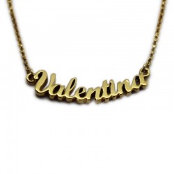 Name Necklace :: Valentina with gold bath