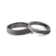 White Gold Hammered Wedding Rings