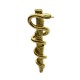 Rod of Asclepius Lapel Needle in Gold