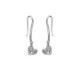 Silver Heart Hook Earrings