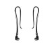 Black Silver Heart Hook Earrings