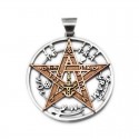 Gold, Silver and Copper Tetragrammaton Necklace