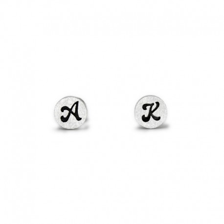 Earrings with Initials A and K