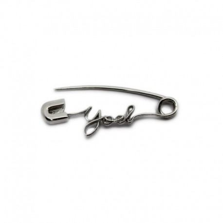 silver safety pin