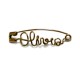 Custom Name Safety Pin in Gold