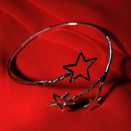 Pulsera de antebrazo Estrellitas en plata de ley