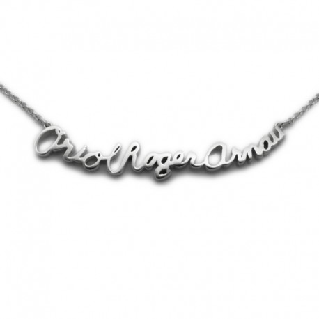 Custom Necklace with Three Names :: Oriol, Roger & Arnau