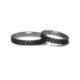 Black Silver Hammered Wedding Rings