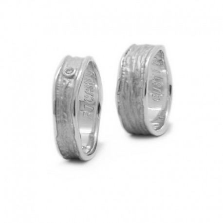 Tree Bark Wedding Rings