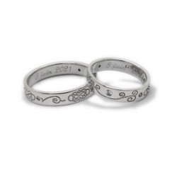 Interlocking Hearts Wedding Rings