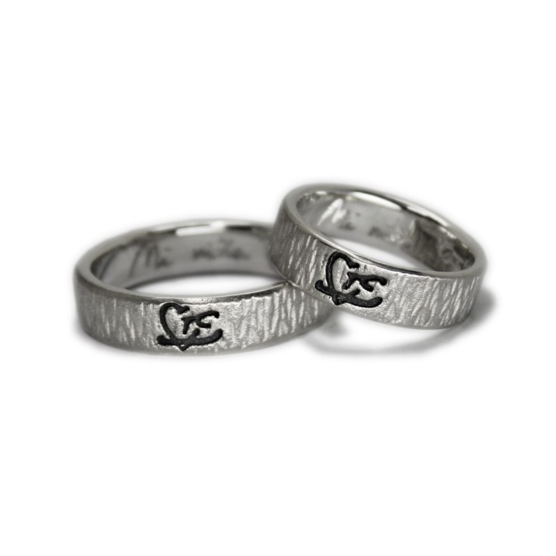 Handmade custom silver jewelry] round line × square line × twist × tail ring  sterling silver thin ring | - Shop d-kids4 General Rings - Pinkoi