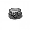 Dandelion Flower Wedding Rings