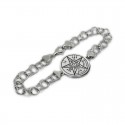 Pulsera Tetragrammaton Plata con Cadena Hungarina de Plata