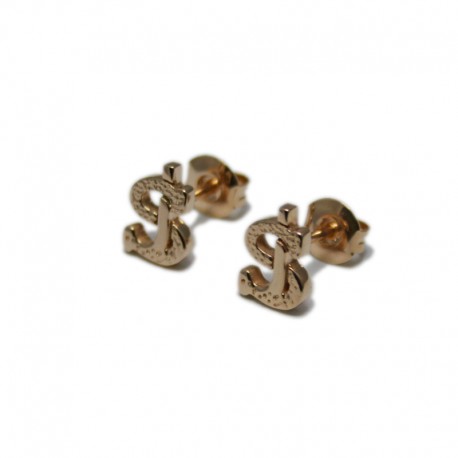 Intertwined Initial Earrings with Gold Bath