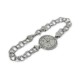 Pulsera Sello de San Miguel Arcángel Plata con Cadena Hungarina de Plata