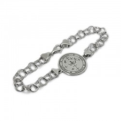 Silver Sigil of Archangel Michael Bracelet with Hungarian Silver Chain