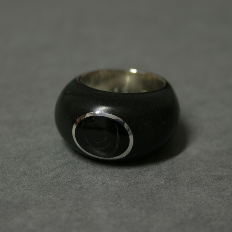 Black coral on sale wedding band