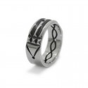 Atlantis Ring in Silver with Darkened Recesses