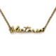 Name Necklace :: Victoria with gold bath