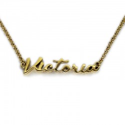 Name Necklace :: Victoria with gold bath