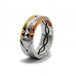 Atlantis Ring in Gold, Silver and Rose Gold (special width: 8mm)