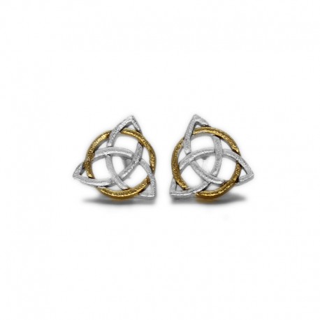 Triquetra and Golden Circle Earrings