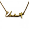 Name Necklace :: Martina with gold bath