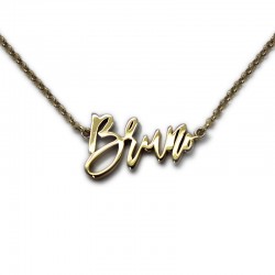 Name Necklace :: Bruno with gold bath