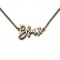 Name Necklace :: Bruno with gold bath