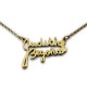 Custom Necklace with Two or Three Names with Gold Bath