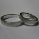 White Gold Hammered Wedding Rings