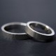 White Gold Hammered Wedding Rings