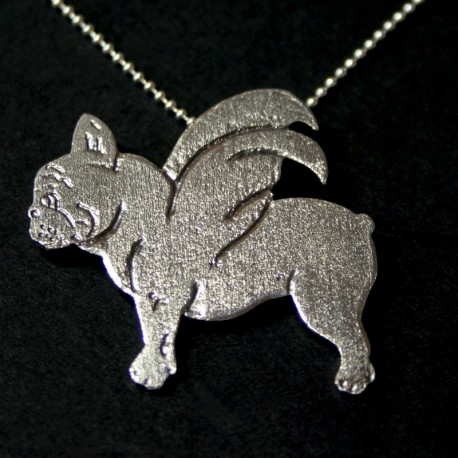 Bulldog with Wings Pendant