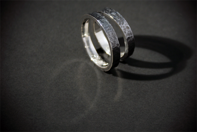 Wedding rings in sterling silver