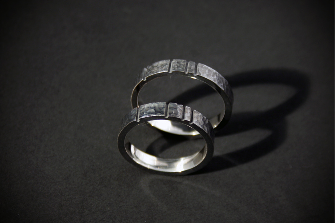 Wedding rings in sterling silver