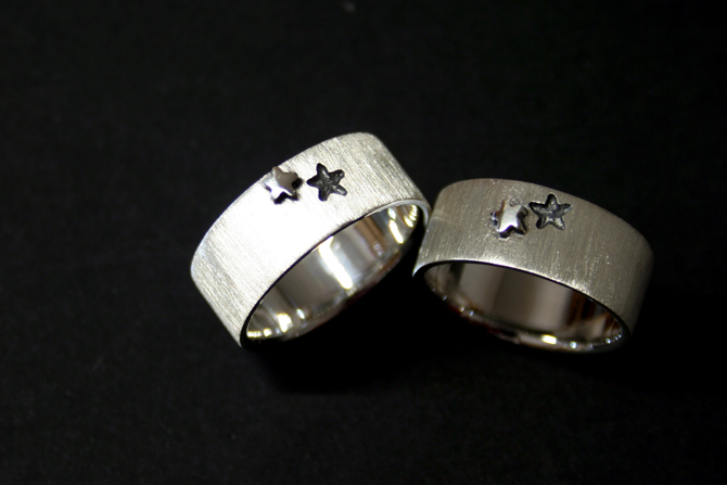 Wedding rings in sterling silver