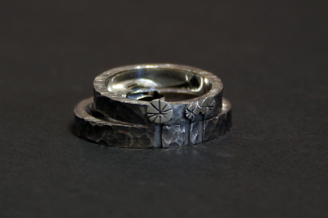 Wedding rings in sterling silver