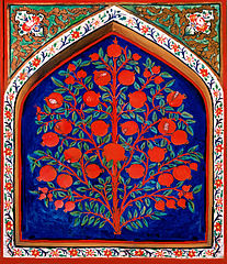 Pintura del segle XVII de l'Arbre de la vida al Palau de Shaki Khans